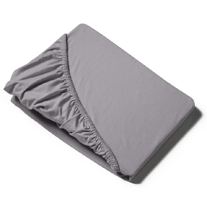 Простыня на резинке 1,5-спальная Fussenegger Эксквизит, цвет серый